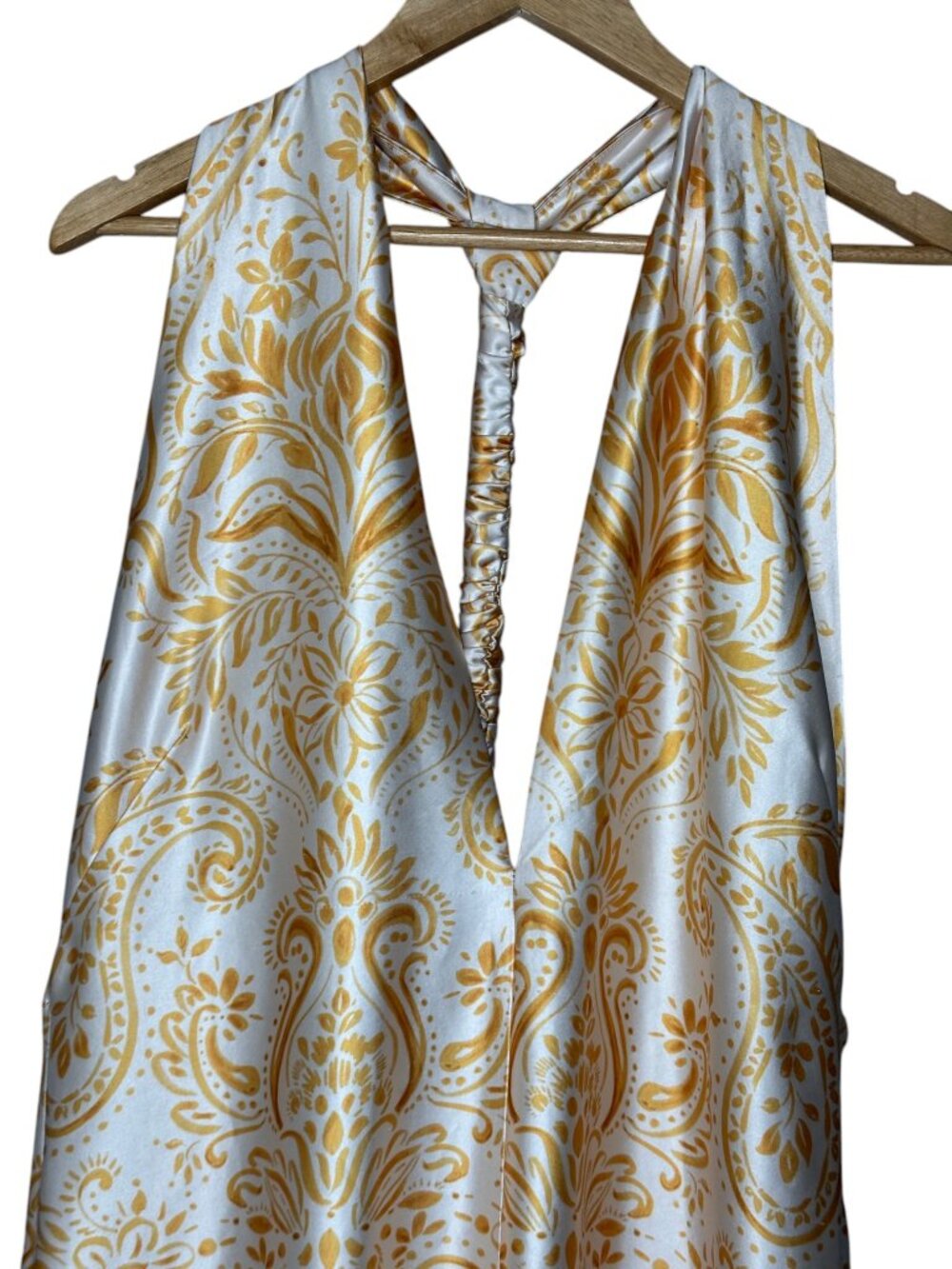 Parker The Nia Romantic Printed Open Back Halter Maxi Dress Paisley Dandelion - Picture 7 of 12
